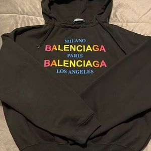 Balenciaga cropped cities hoodie